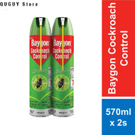 Baygon Cockroach Control 570ml Twinpack Insecticide Spray Effective Roach Killer Fast Acting Pest Co