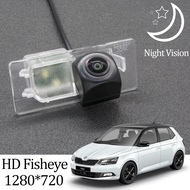 LED License Plate Lamp HD 1backup Reverse  Rear View Camera For Skoda Fabia/Fabia Combi MK3 Typ NJ 2