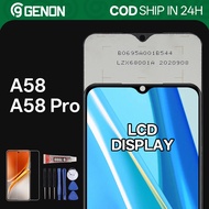 Genon IPS LCD for Itel A58 / A58 Pro LCD Display Touch Screen with Frame Replacement Parts