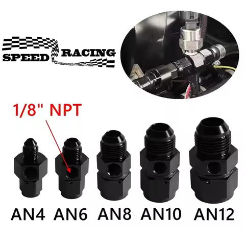 1PC Fuel Pressure Take Off Fitting AN6/AN8/AN10/AN12 Male to Female 1/8 NPT Swivel Joint Connection 