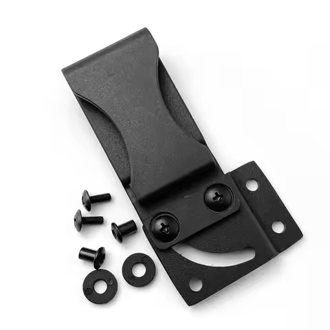 Universal Heavy Duty Belt Clip with Screws Pocket Knife Scabbard Clamp Making Gear Accessories Rotat