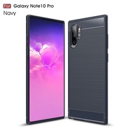 Samsung Galaxy Note 10 Plus Note 9 Note 8 Case Carbon Fiber Cover Silicone Rubber Casing Brushed