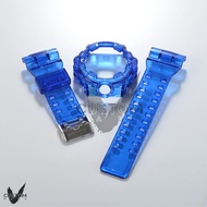 (Vcustom) GA700 JELLY " BLUE " BAND AND BEZEL WATCH STRAPS