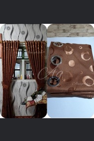 Gorden pintu & jendela polos motif polkadot minimalis/ gordeng/hordeng/gordyn/tirai/korden/curtain/g