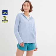 Gu Japan (With Hat) Women'S Sunscreen - UV cut Full zip Hoodie (long sleeve) GA ️