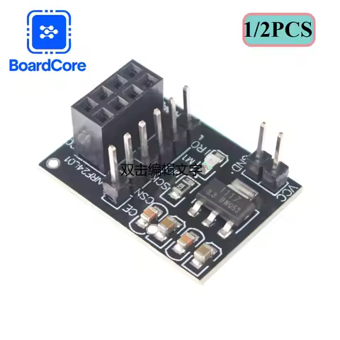 1/2PCS NRF24L01 Wireless Module Adapter Board 3.3V 8Pin NRF24L01 Wireless Transceive Module for Ardu