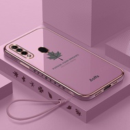 2020 OPPO A31 Case Maple Leaves Plating Cover Soft TPU Phone Case OPPO A31