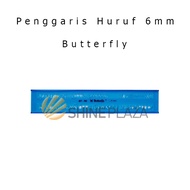 6mm Butterfly Letter Mold BT-R6 - 6mm Screen Printing Mall Letter Template Techniques Ruler