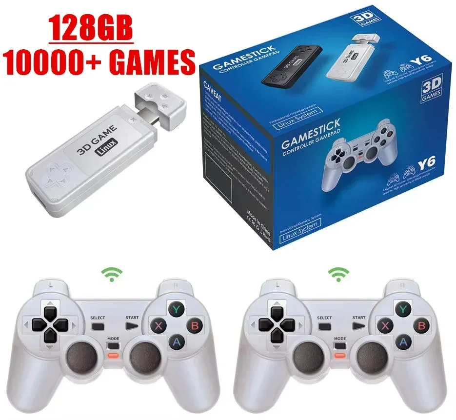 Y6 Retro Game Console 4K 60fps HDMI Output Low Latency GD10 TV Game Stick Dual Handle Portable Home 