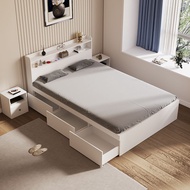 【SG Sellers】 Storage Bed Frame Solid Wooden Bed Frame  Bed Frame With Mattress Storage Bed Frame with Storage Drawers Single/Queen/King Bed Frame