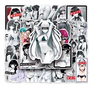 10/30/50 cái mới waifu màu đen và trắng cô gái gợi cảm hentai Bikini sticker cho OTAKU người lớn điệ