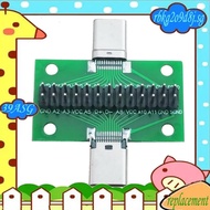 39A- Male To Female Type C Test PCB Board Universal Board with USB 3.1 Port 20.6X36.2MM Test Board with Pins