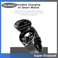 [yolanda2.sg] Smart Watch 2 in 1 Fashion Smartwatch 1.32-inch Screen Heart Rate Health Monitor