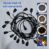 Dây đèn trang trí ngoài trờiđèn led trang trí 5m 10đuôi 7m 15đuôi10m 20đuôi chống nước lõi đồng cao 