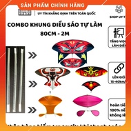 Fiber optic cable combo to make song van flute kite 2m 1m7 1m5 1m 80cm