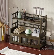廚房置物架,儲物櫃,餐邊櫃,桌面博古架收納架（三層60長-三門款-梯形）