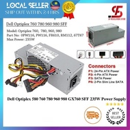 Dell Optiplex 580 760 780 960 980 GX760 SFF 235W Power Supply 0R225M F235E-00