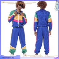 Retro Hippie Costumes Male Carnival Halloween Party 70s 80s Rock Hip-Hop Disco Clothing Suit Cosplay