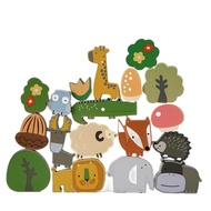 Wooden Stacking Animals Toys for Kids Balancing Stacking Games Educational Preschool Learning Montes