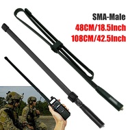 For Baofeng UV-5R/BF-888S Radio Foldable CS Tactical Antenna UHF/VHF 48cm/108cm