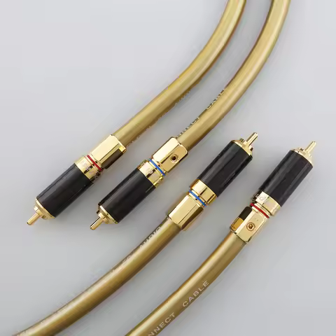 High Quality Pair HI Fi RCA Cable Hifi Audiocrast A70 With Carbon Fiber RCA Plug Cable Same As Carda