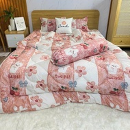 BEDDING SET WITH PILLOW COVER 5 Piece, SIZE 2MX2M2 FEET 25CM POLY COTTON FABRIC
