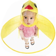 Baju Hujan Kanak-Kanak, Baju Hujan Itik untuk Kanak-Kanak Kecil dan Topi Payung UFO Kalis Air untuk 