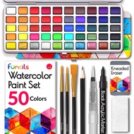 Watercolor Paint Set - 50 Travel Watercolors Set - Water Colors Paint for Adult, Kids, Beginners, Pr
