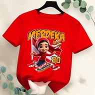 UNISEX AUGUST 17TH CHILDREN'S TOP BOYS' AND GIRLS' CLOTHES/ AUGUST 17 CHILDREN'S INDEPENDENCE T-SHIR