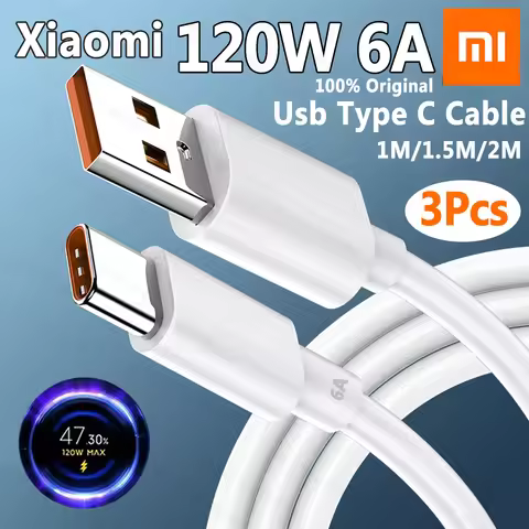 Original 120W Usb C Cable XIAOMI 100W 90W Hyper Fast Charging Cables Xiaomi 17 Pro Max 15 Ultra 14 T
