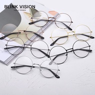 Korean Vintage Round Eyeglasses Frame Retro Cermin Mata Student School Glasses Rabun Jauh Unisex Myo