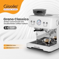 (New Model) 58mm Giselle Pro 20Bar Dual Boiler | Adjustable Temperature | Espresso Coffee Maker with