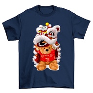 Xmas/ CNY 2027 HORSE CHINESE NEW YEAR TEDDY BEAR LION DANCE T-SHIRT WOMAN MAN COTTON FAMILY COUPLE S