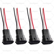 4Pcs H8 H9 H11 Male Plug Connector Socket Adapter Wiring Harness Car Headlight Fog Lamp Base Plug Ex