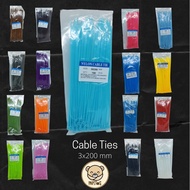 Cable Tie Cable Ties Cable Ties size 3mm*200mm (100 pieces)
