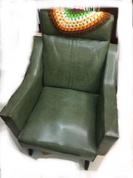 惜售🌟湖水綠早期單人沙發椅 #軍綠色 #綠色沙發 #單人沙發 #沙發椅 #早期沙發椅