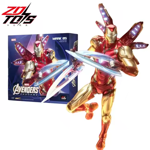 1/10 LED Original ZD Toys Iron Man Legends Spider Man Avengers MK85 Tony Stark Model collection Acti