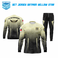 SUGIH WARAS SET JERSY SATPAM YELLOW STAR RUNNING SPORT