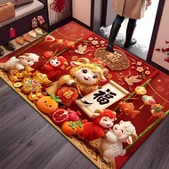 (KIDDY) Chinese New Year Doormat Home Foot Mat Chinese New Year Carpet Door Mat Chinese New Year Dec
