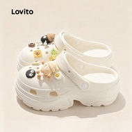 Lovito Casual Flat Sandals for Women LFA109053 Lovito  Sandal Rata Kasual untuk Wanita LFA109053