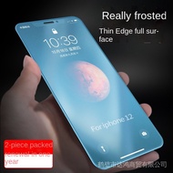 Privacy-resistant Tempered Film Full Version Glass Film One Second Automatic Film Suitable for Apple 12 Frosted Tempered Film iPhone12 Gaming Mobile Phone 12pro Anti-Fingerprint Hand Sweat Full Screen Glass 12ProMax Shock-resistant Film 12mini Cover Earpi