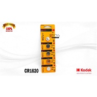 Kodak CR1620 BR1620 DL1620 LM1620 3v Lithium Button Cell Battery 5 pcs per Pack