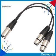 ONEM 03m XLR Y Splitter Cable 3 Pin 1 Male to 2 Female Convertor Adapter Cable