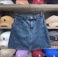 MLB女裝logo牛仔半身短裙