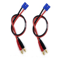 2Pack EC3 Connector Male to 4mm Banana Bullet Plug 14AWG Silicone Battery RC Balance Charge Cable Le