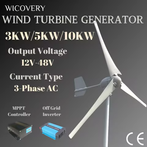 10KW 5KW 2KW 3KW Horizontal Wind Turbine Generator 12V 48V 24V Free Energy Magnetic Dynamo Strong Po