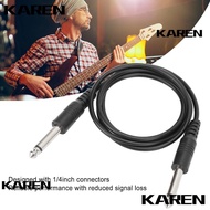 KAREN1 2PCS Guitar Instrument Cable, Flexible Plug and Play 6.35mm To 6.35mm Single-channel, Low Los