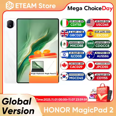 Global Version Honor Tablet MagicPad 2 12.3 inch 3K OLED 144Hz Display Pad 3rd Snapdragon 8s Gen 3 P