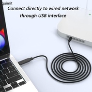 QUIM Type C To RJ45 Ethernet Cable 1 5M 3Meter Length For Stable Online Meeting