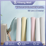 3D Linen Foam Wallpaper 280CM x 50CM 1 Roll High Quality Aesthetic Bedroom Wall Wallpaper YH4